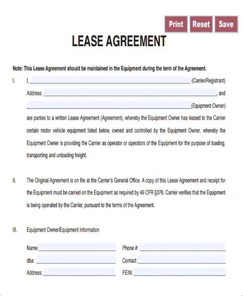 Web. . Owner operator lease agreement word document